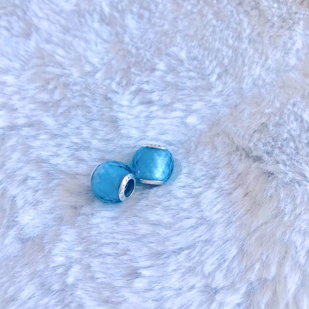 COPY - Pandora Geometric Facets Sky Blue charms. ***bracelet NOT included ***